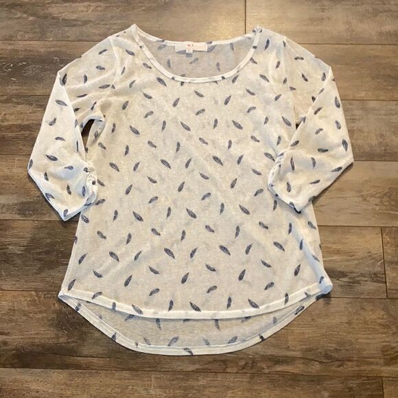 w. f. Tops - w. f. feather print top